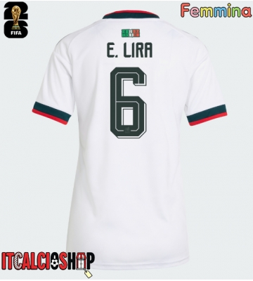 Messico Erik Lira #6 Seconda Maglia Femmina Mondiali 2026 Manica Corta